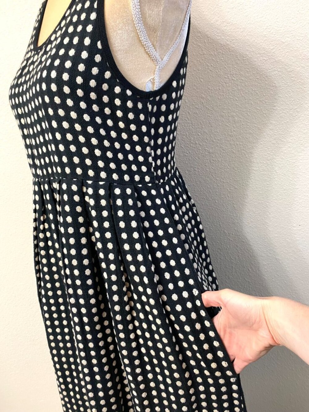 Ace & Jig Cape Dress in Black Dot - Picture 5 of 7